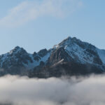 A beautiful shot of the top of a mountain
